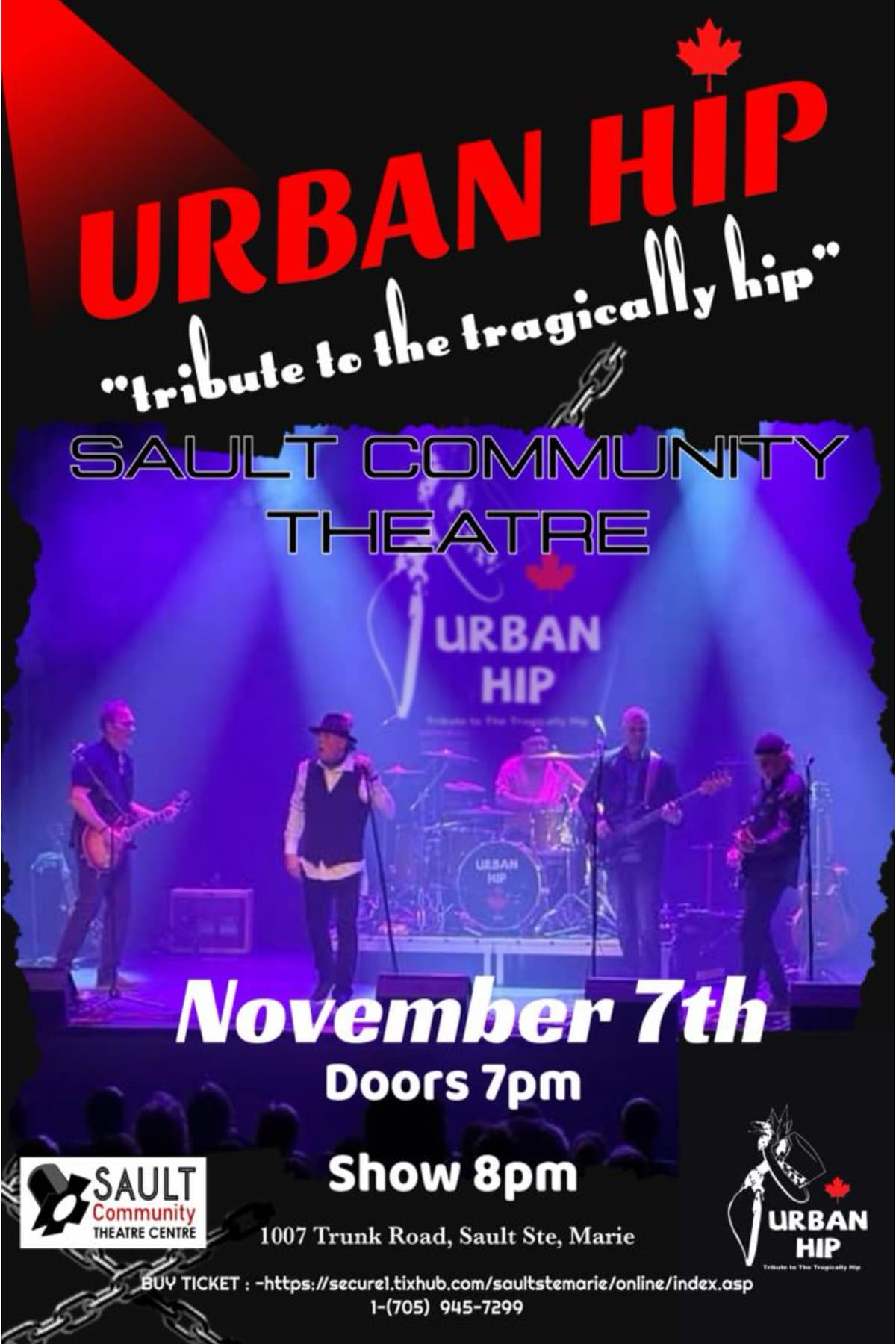 Urban Hip (Tribute to The Tragically Hip Show) - Sault Theatre
