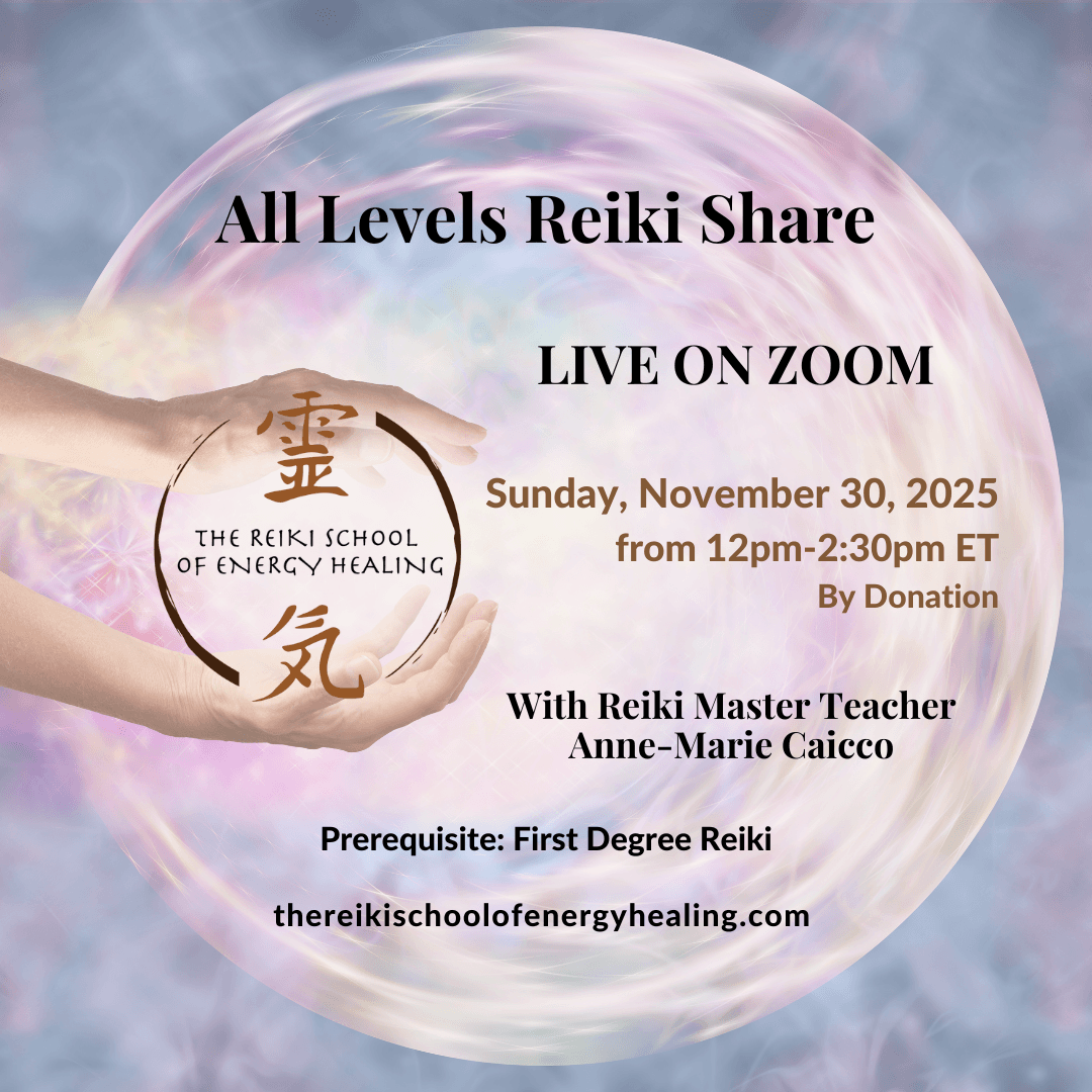 LIVE ON ZOOM ALL LEVELS REIKI SHARE